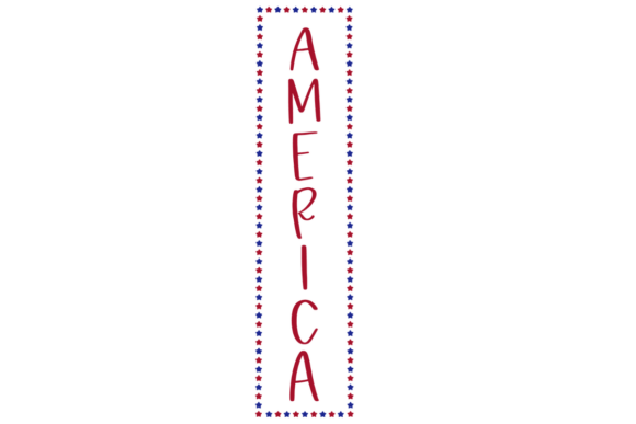 Download America Vertical Sign with Stars - Star Collection