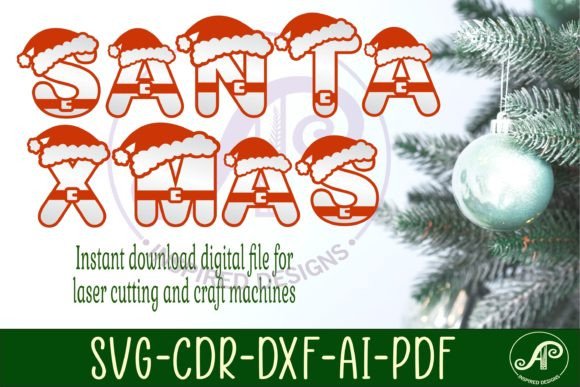 Download Santa Hat Letters Alphabet Set. 26 Layer - Premium Resources
