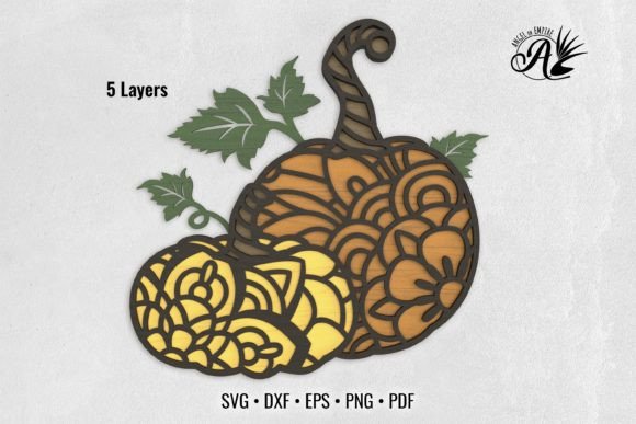 Download Fall Pumpkins Mandala Layered Art - Layered art Collection
