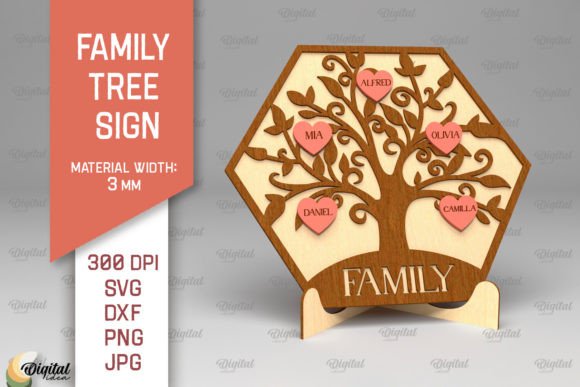 Download Family Tree Sign. 3D Laser Cut SVG - Family tree sign Collection