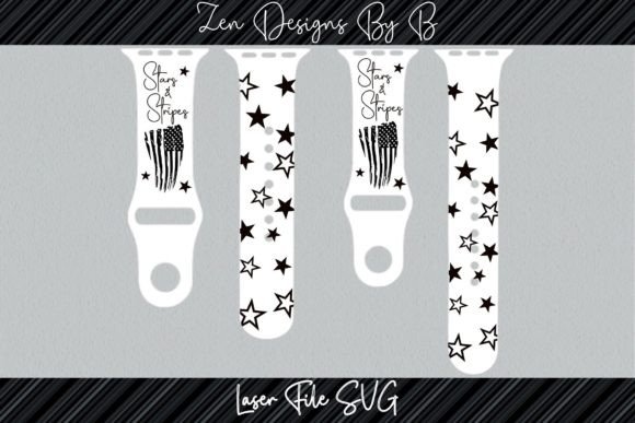 Download Stars and Stripes Watch Band Laser SVG - Star Collection